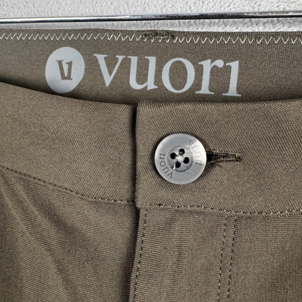 Vuori Mens Meta Pant Dark Olive Green Technical Stretch 5-Pocket Trousers 33x30 - Picture 7 of 11